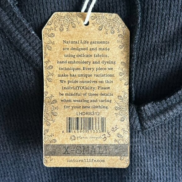 NWT Natural Life Women's Black Long Sleeve Crew Neck Dress, Extra Small - Picture 5 of 5